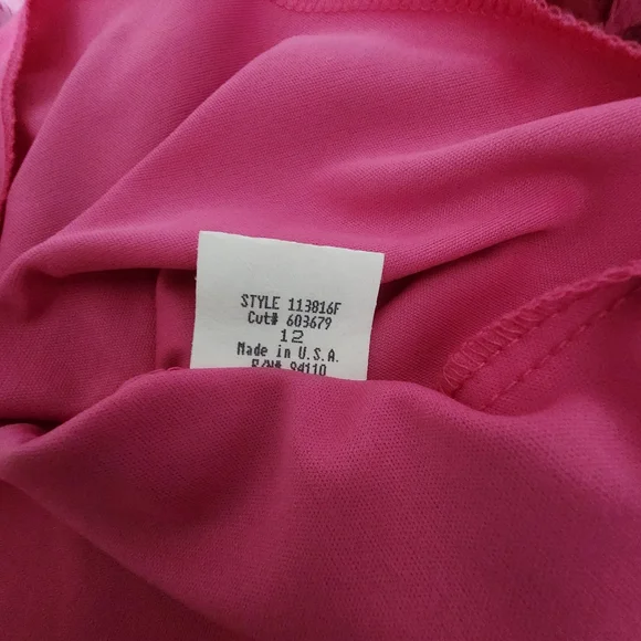 Y2K Dress Pink Floral Chiffon Size 12 believe... Lined Romantic Fairy Whimsical - Picture 13 of 14